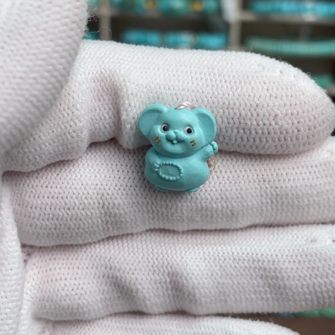 绿松石未镶嵌盘串小鼠11