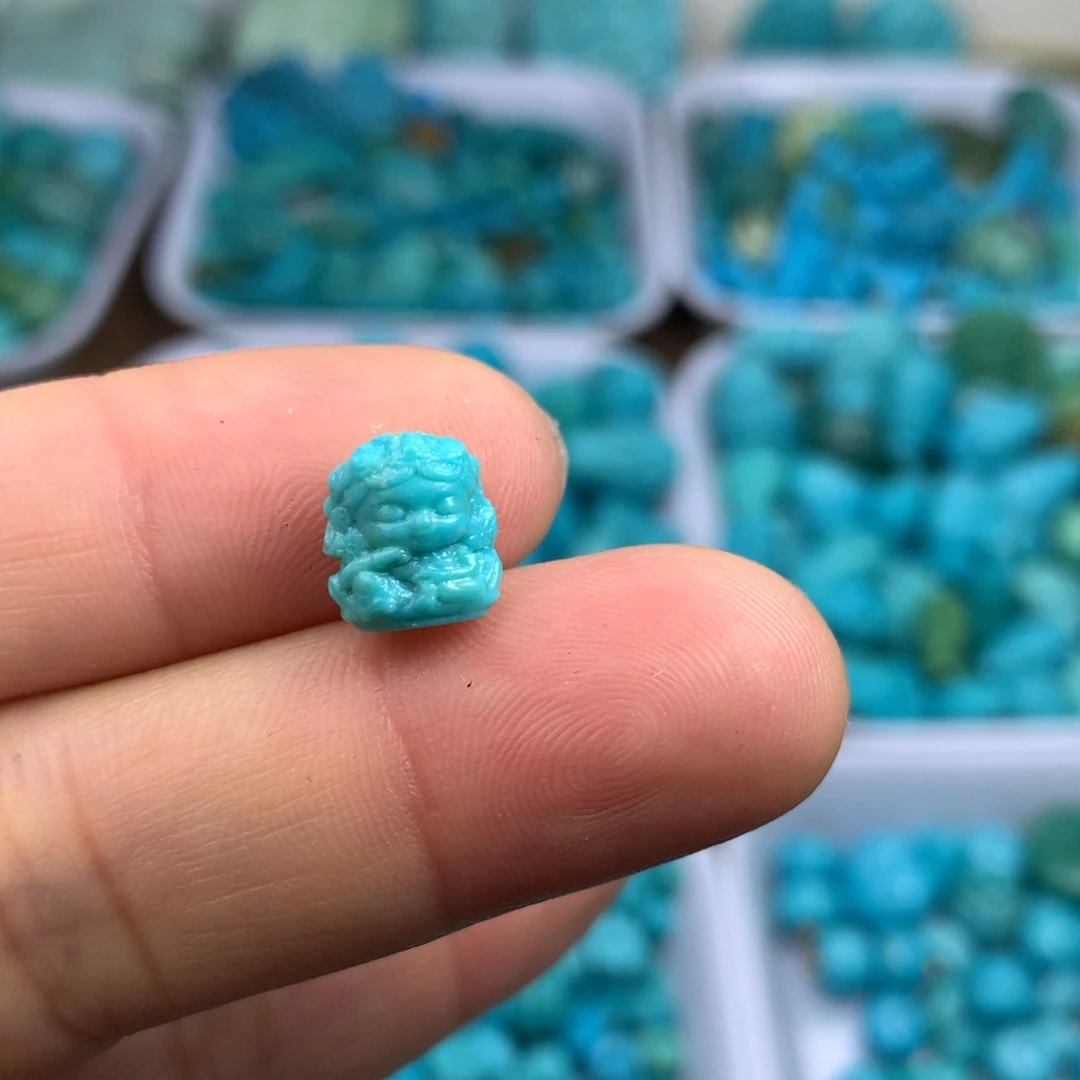 绿松石未镶嵌吊坠(不含链)10×8