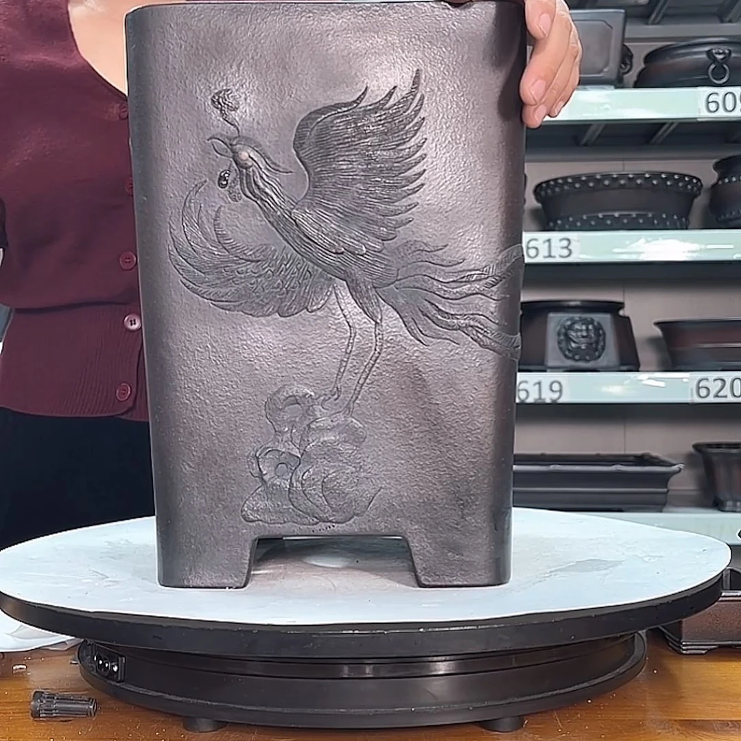 英***友紫砂花盆宜兴紫砂39号