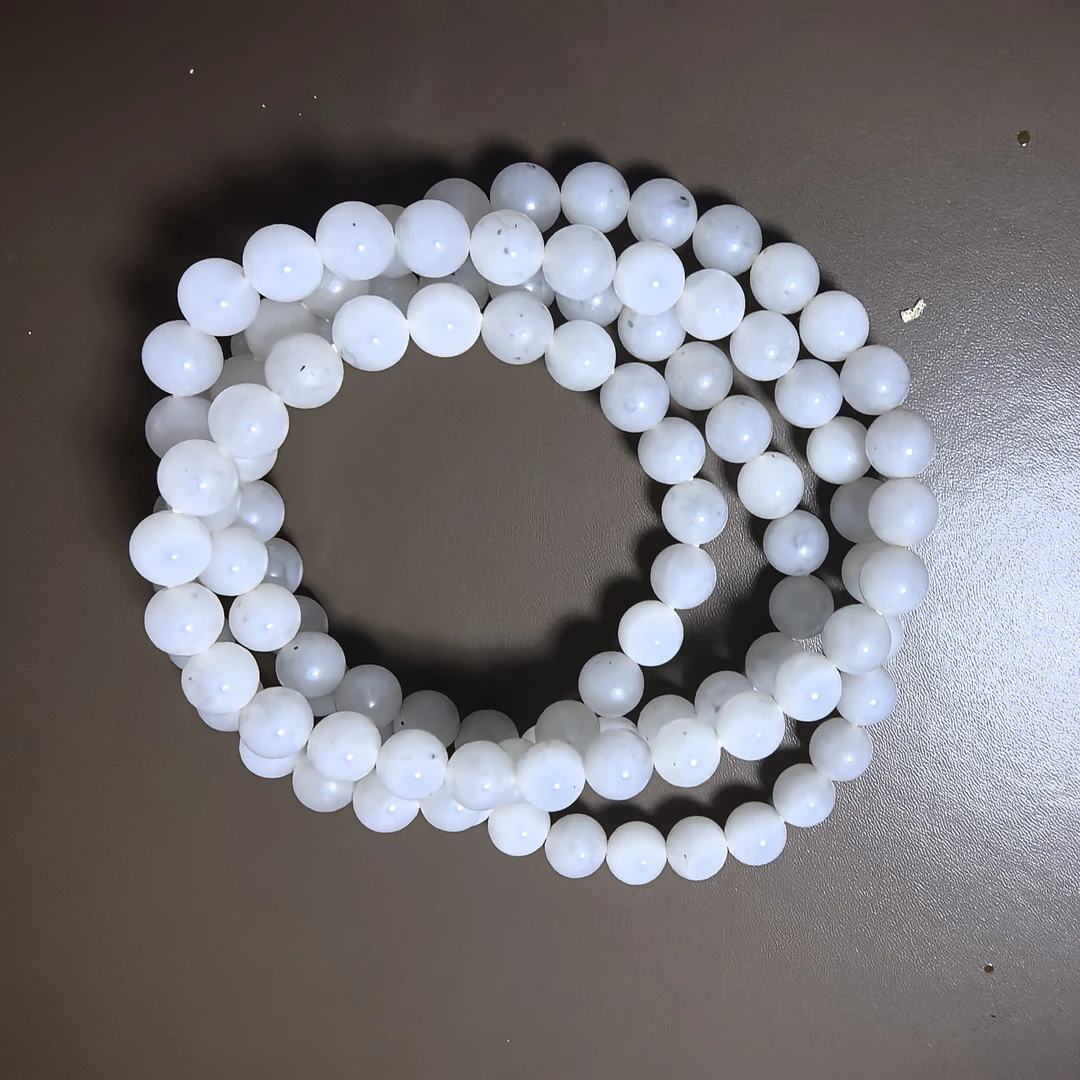 卡8和田玉白青花108颗