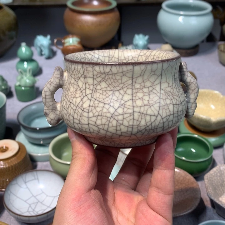 龙泉青瓷手工微瑕哥窑