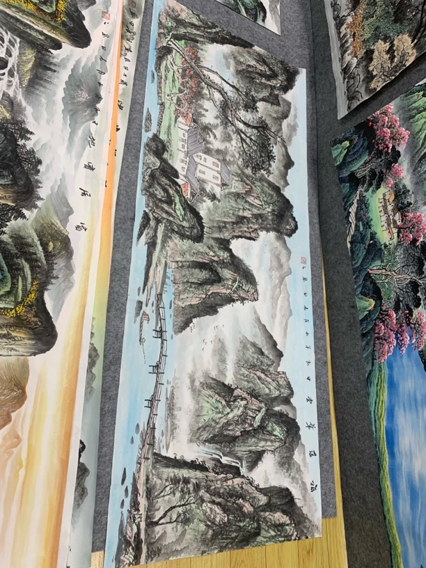 《福蕴华堂》 画芯尺寸：180cm*70cm山水画客厅办公室挂画