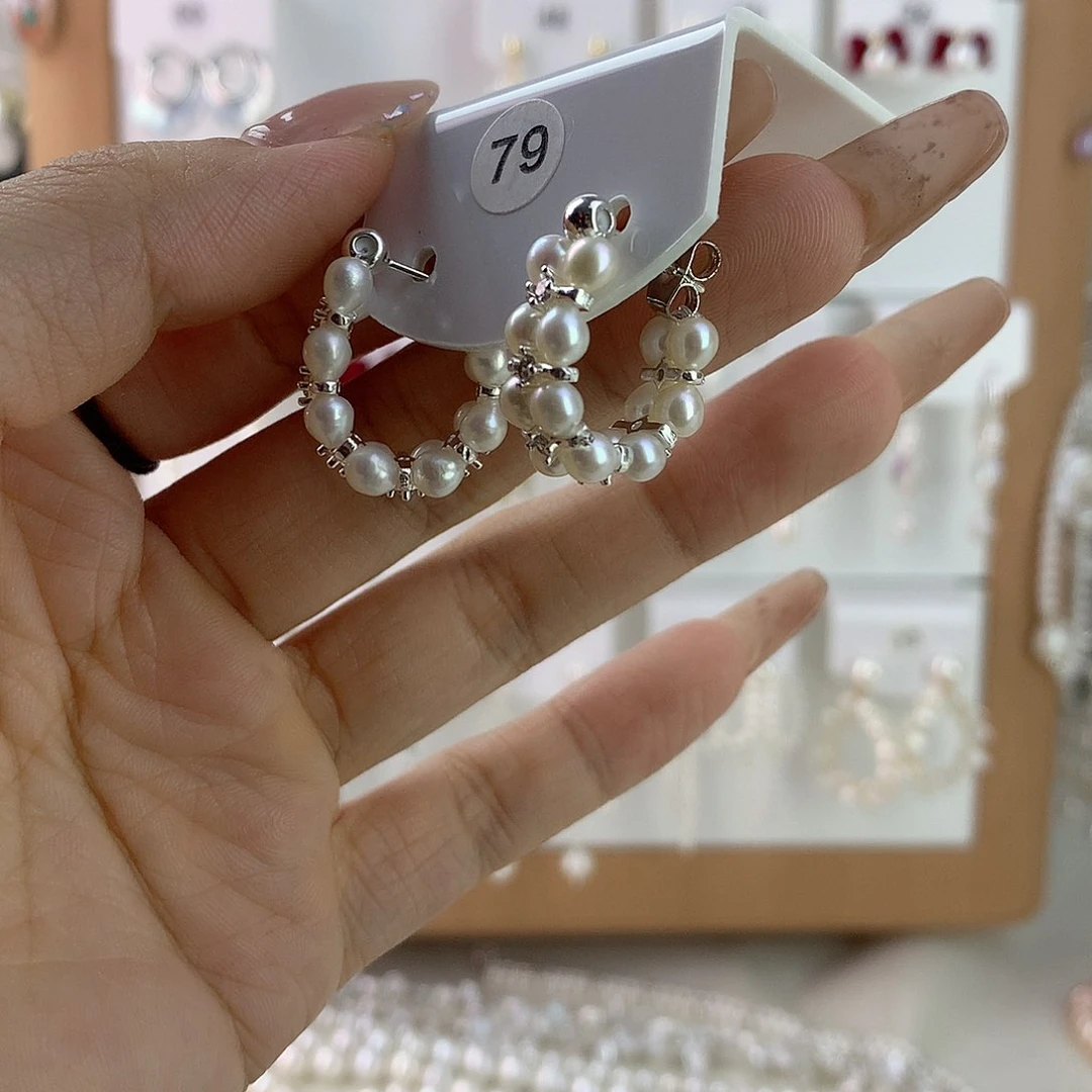 未镶嵌耳饰淡水珍珠