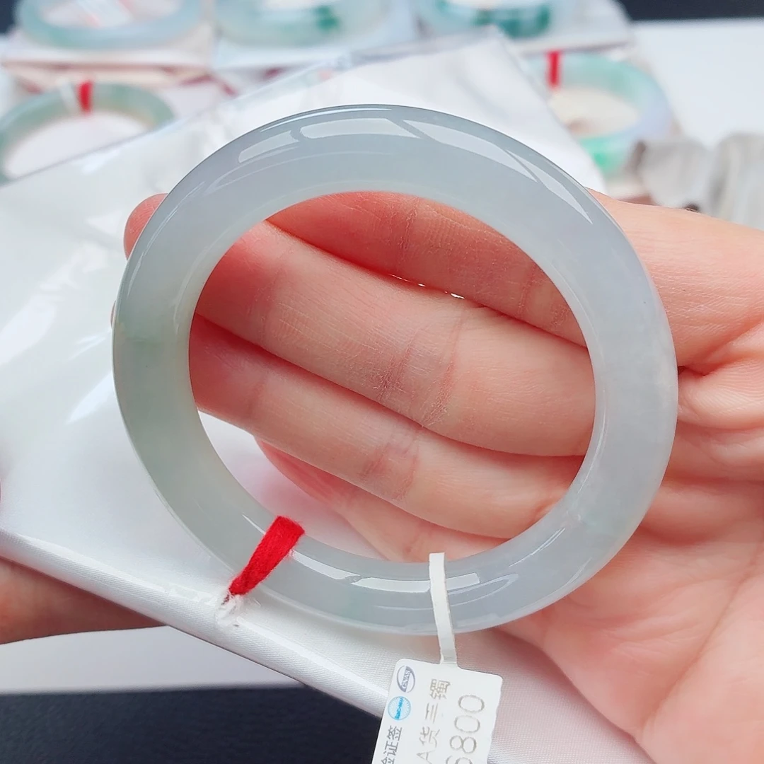 翡翠未镶嵌手镯13号-54圈口