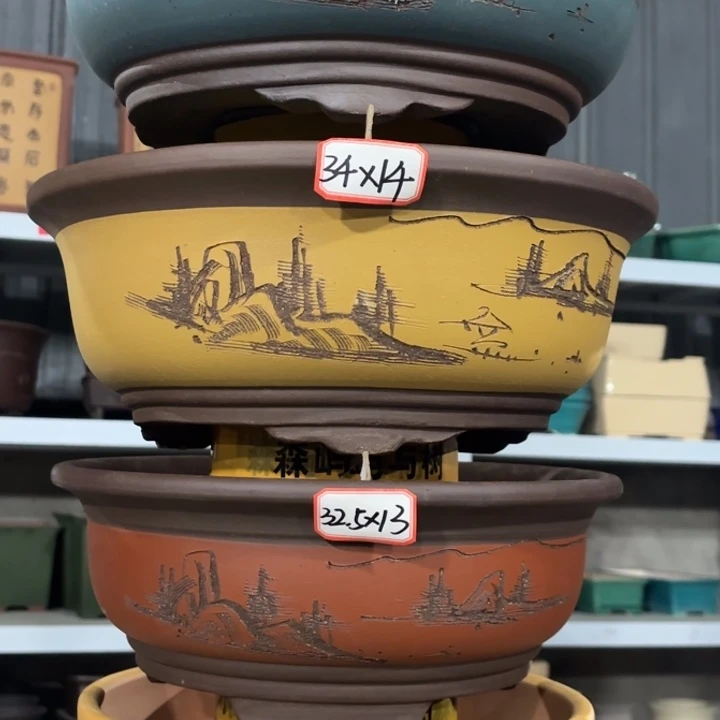 紫砂花盆         100-4。