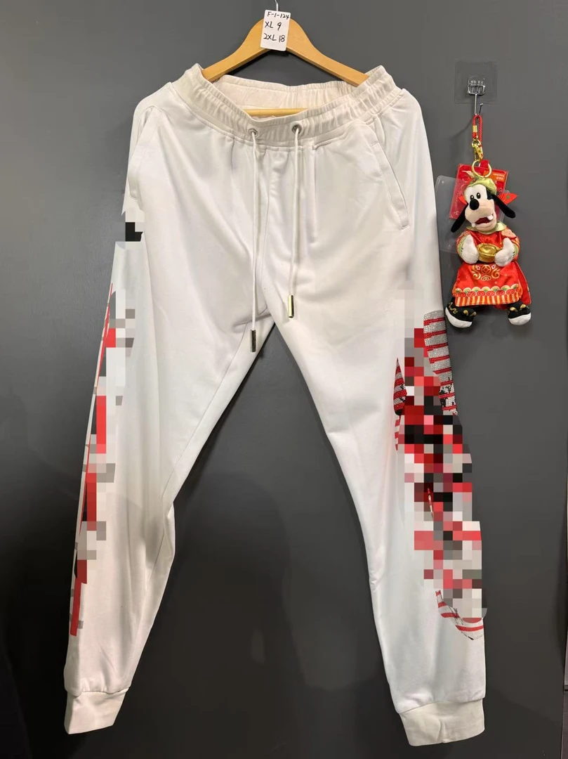 F-1-124白色卫裤运动裤