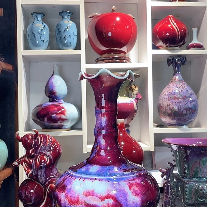 焚***雨摆件钧瓷无双窑变无对