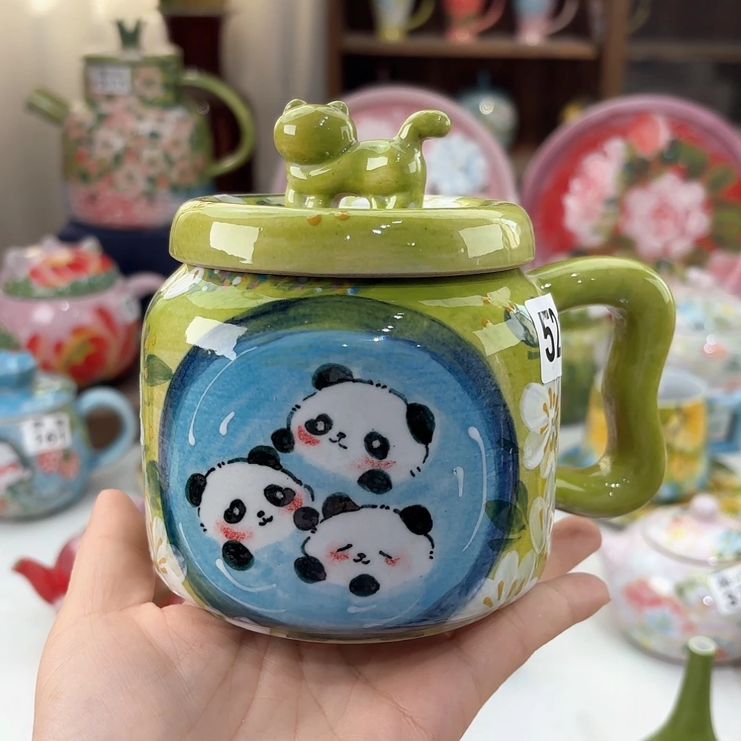 景德镇手绘高温釉下彩陶瓷茶具