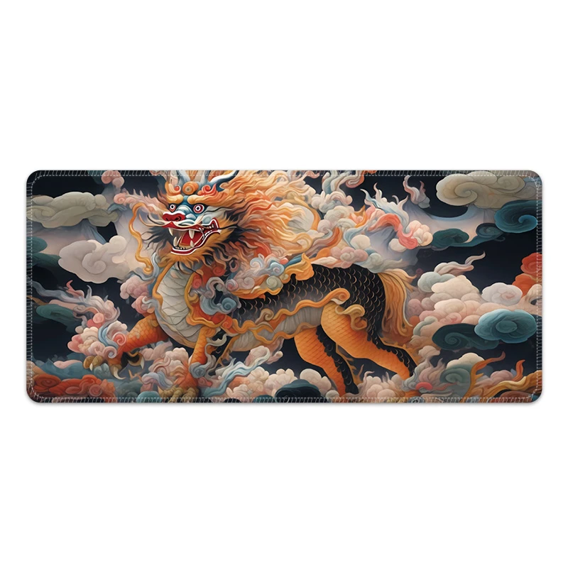 【141号】中国风国潮鼠标垫超大号办公桌垫电竞复古加厚防滑西早