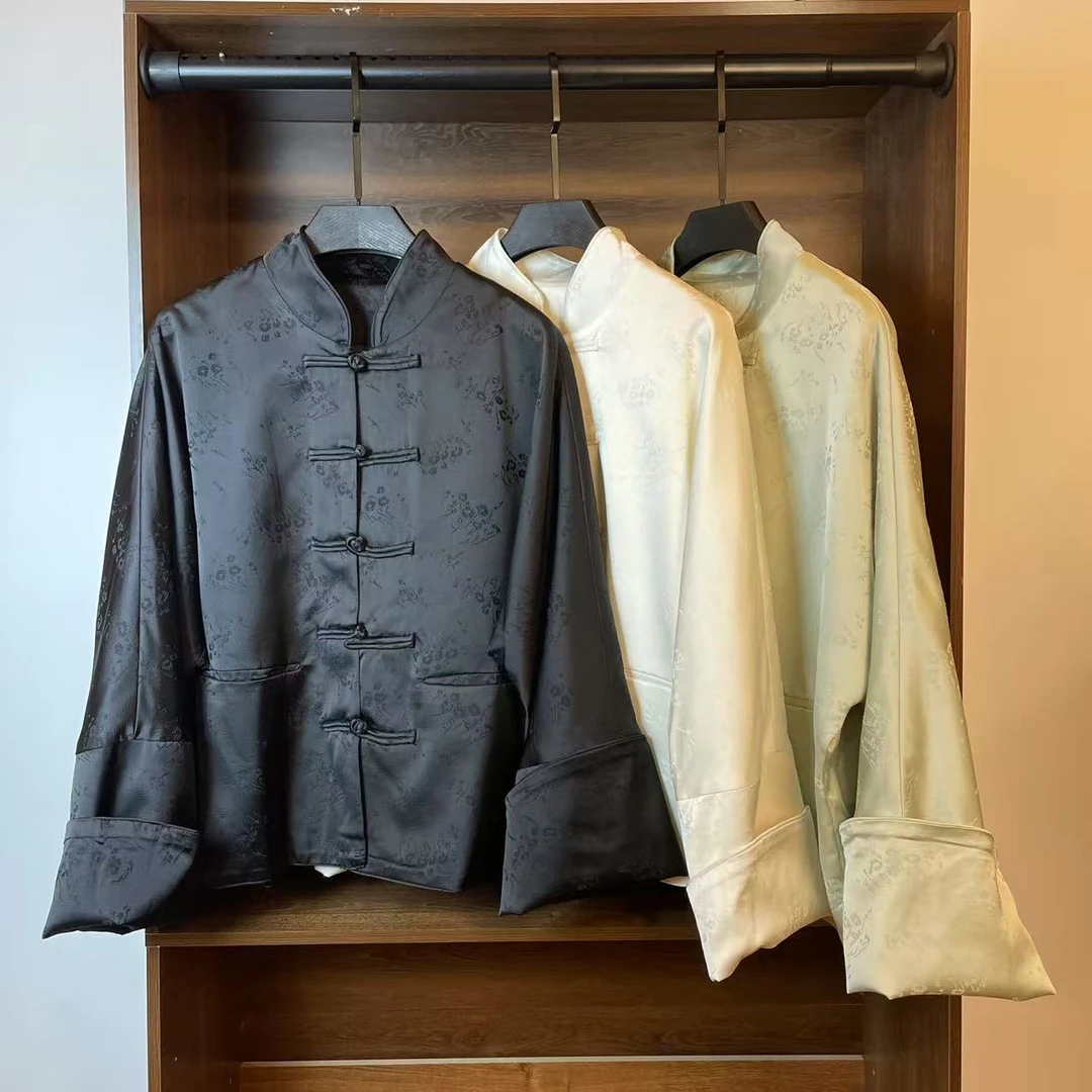 纯色盘扣新中式外套衬衫