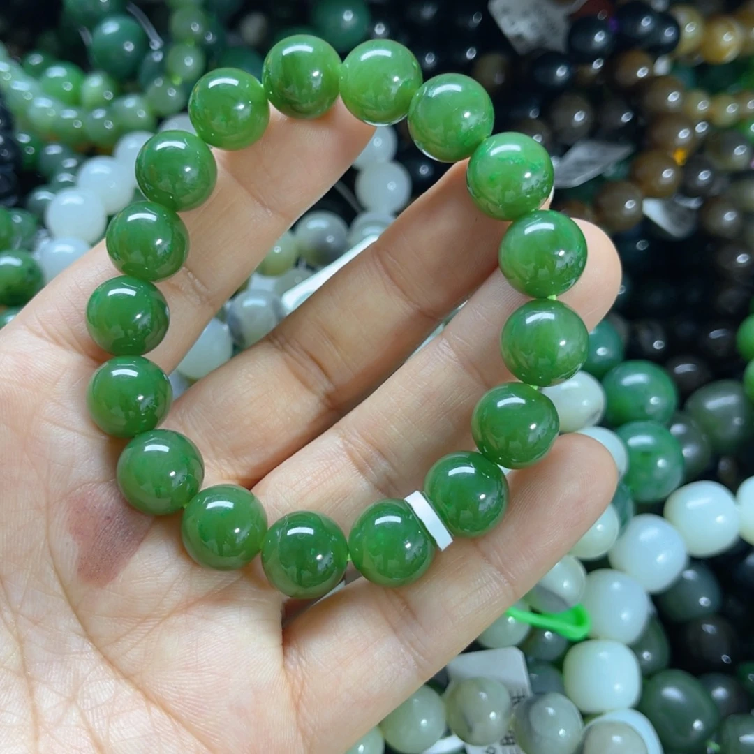 未镶嵌手链和田玉帝***8加两颗珠子