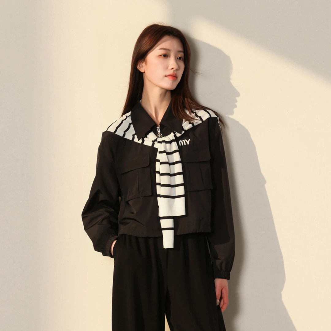 崋家曼2025春季新款短款外套时尚百搭外套H421313881