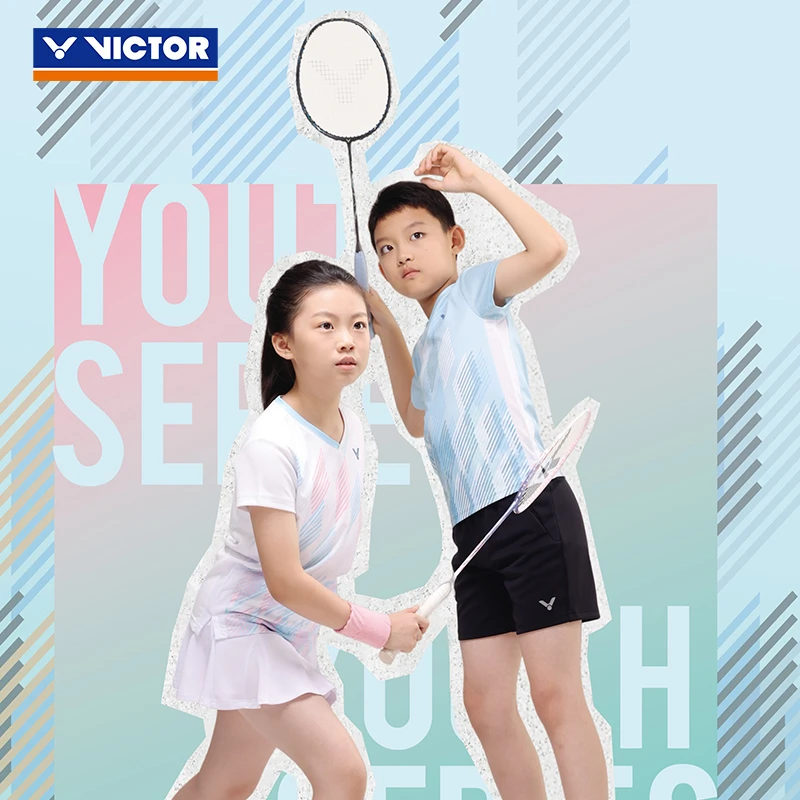 VICTOR/威克多 羽毛球服青少系列针织儿童运动短袖T恤 T-52021