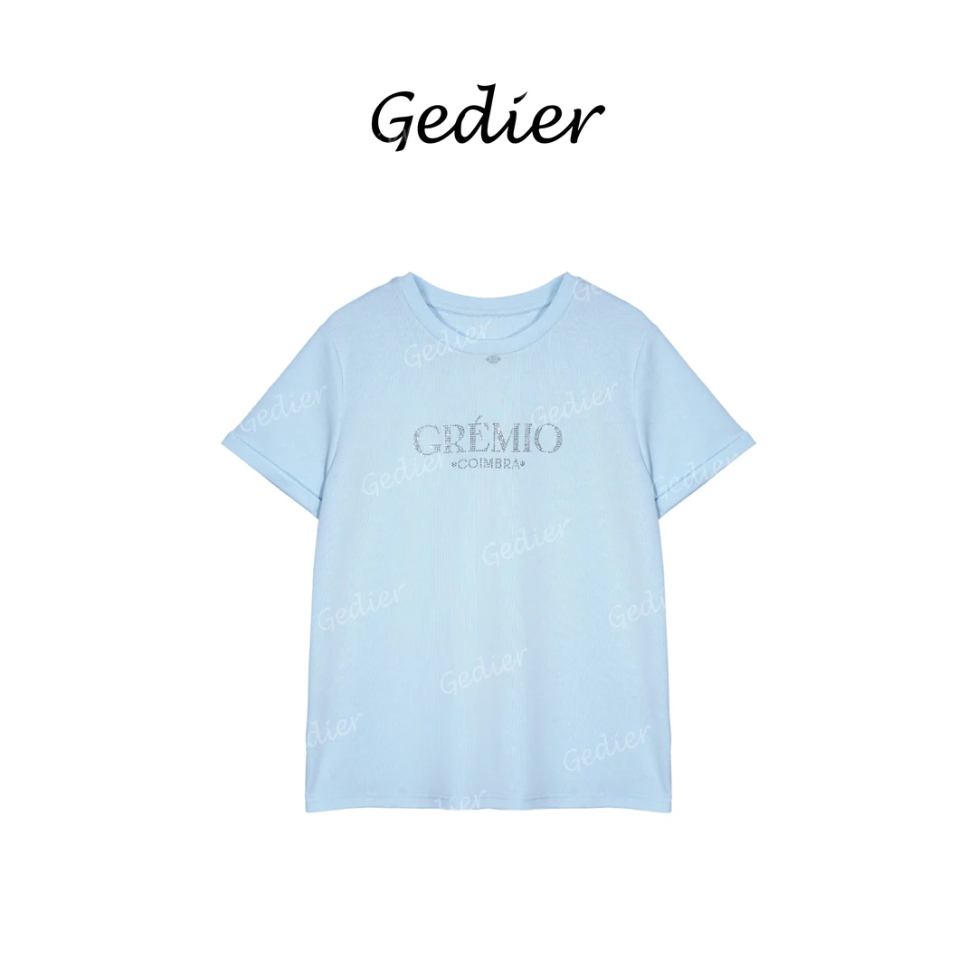 【歌蒂尔】2025春款欧若风女士圆领简约休闲T恤 TG510268Y