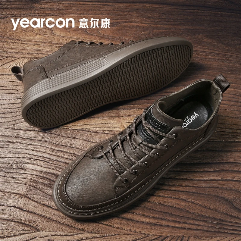 意尔康男鞋皮鞋2025新款冬季轻便软底男士爆款高端运动休闲板鞋男
