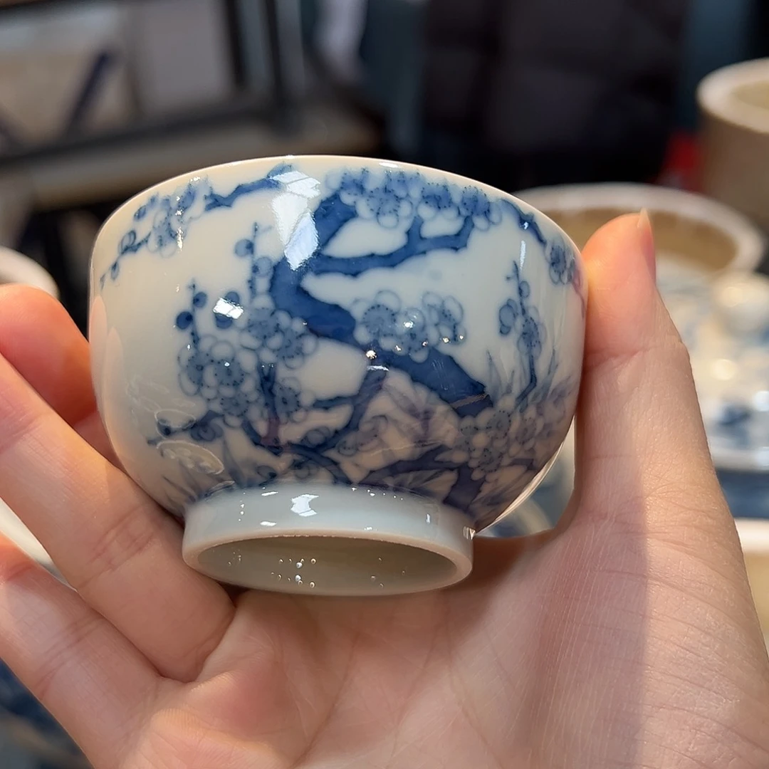 钟家窑柴窑松竹梅杯杯