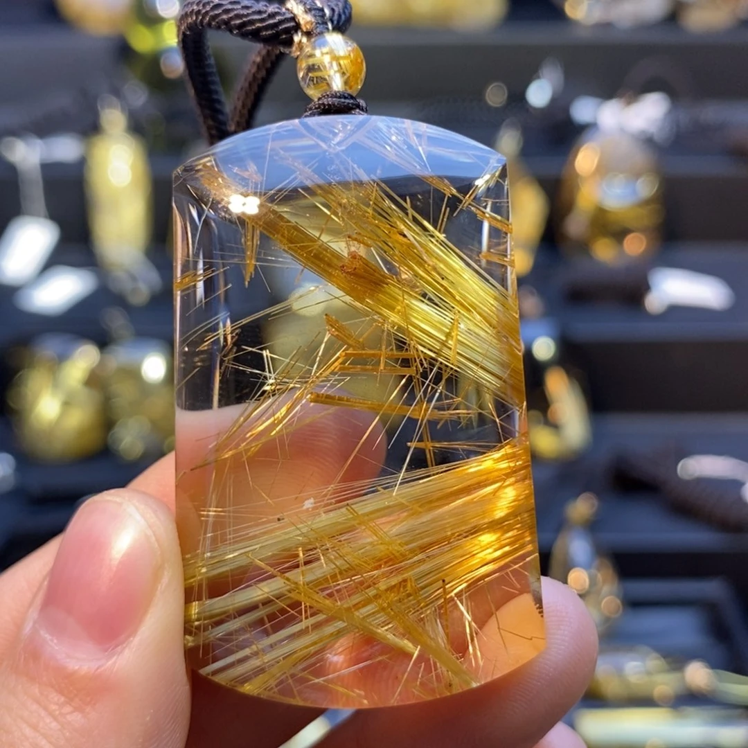 水晶颈饰未镶嵌王*天然钛晶吊坠