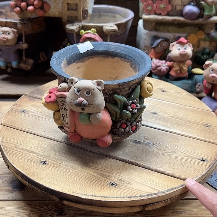 嘻哈多肉花盆百搭