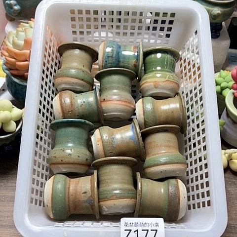 紫砂花盆177微瑕品口径3.5左右