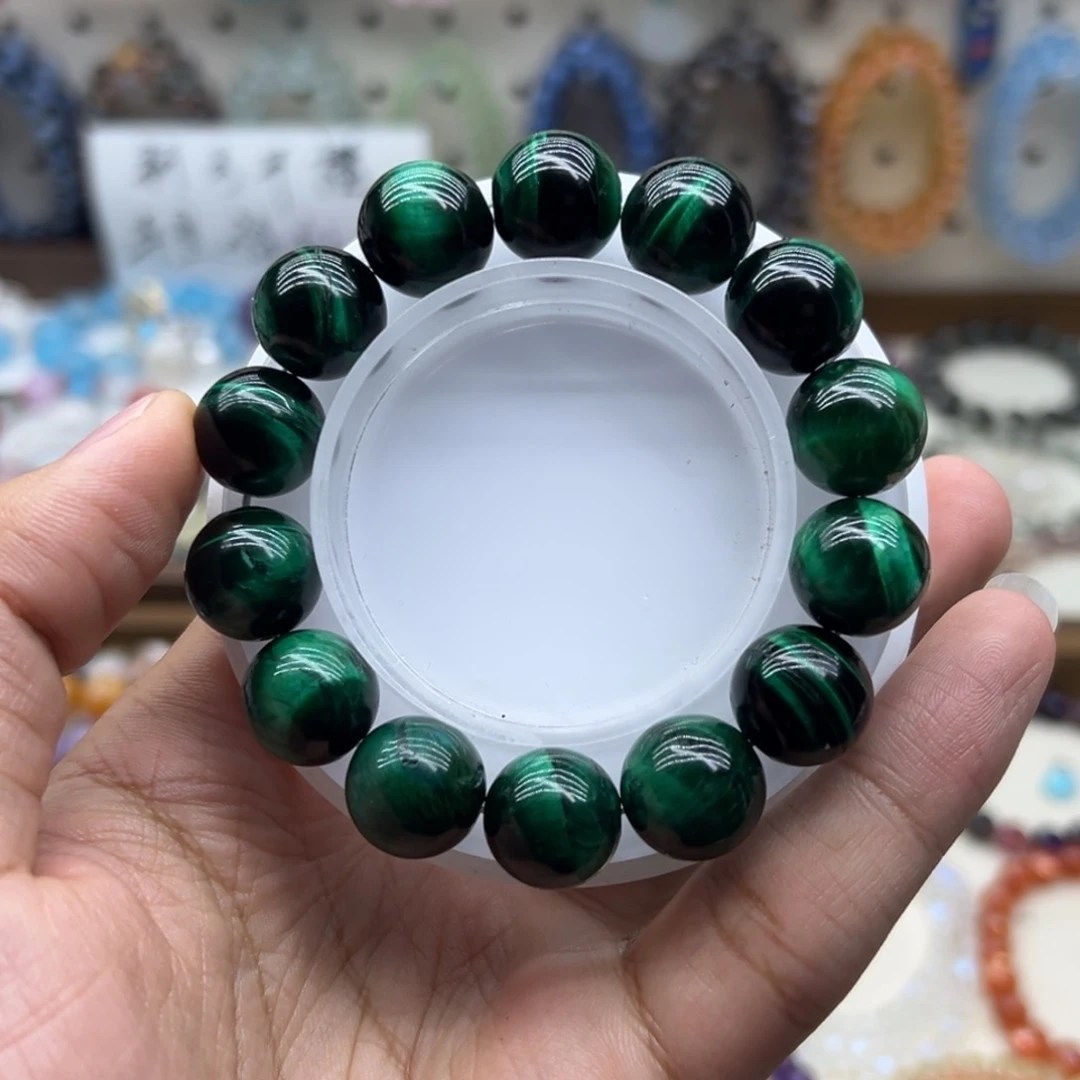 水晶手链未镶嵌14咪绿虎眼