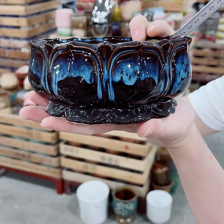 有孔，凑10元包邮陶瓷花盆发货！