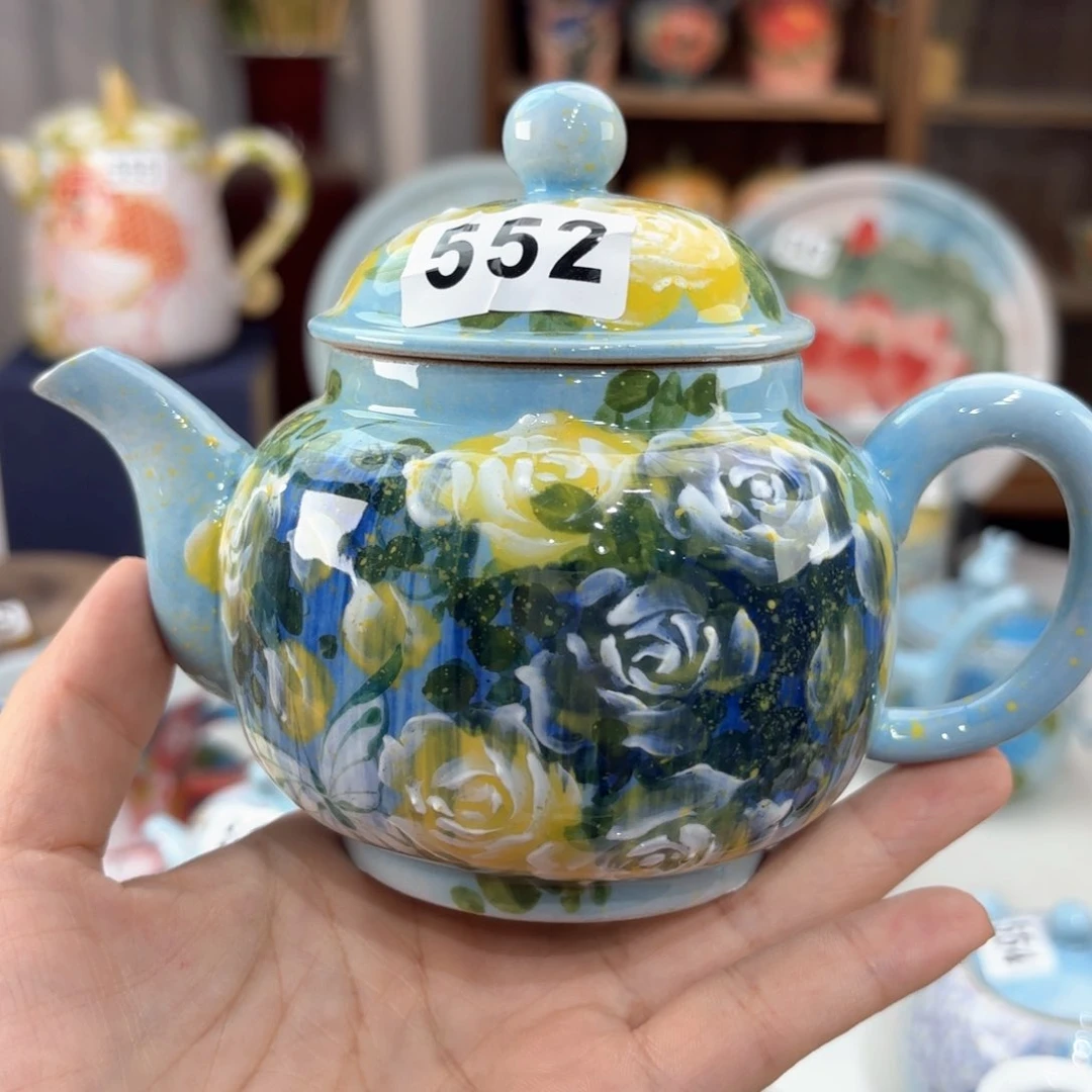 景德镇手绘高温釉下彩陶瓷茶具