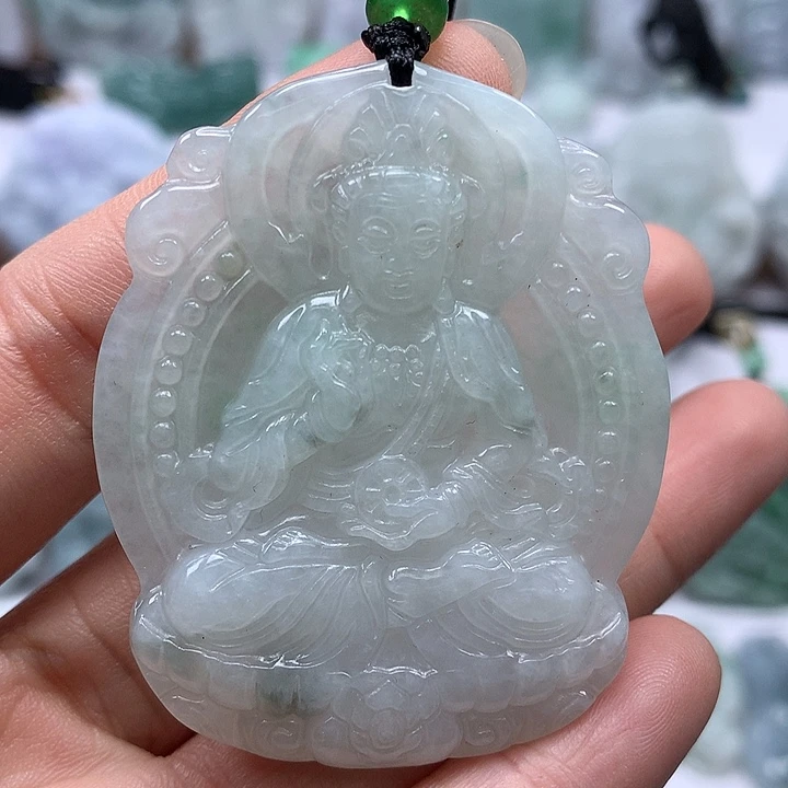 翡翠未镶嵌颈饰时来运转观音福利