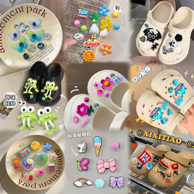 女适配diy鞋扣卡通鞋花立体装饰洞洞鞋洞洞鞋配件星黛露crocs配件