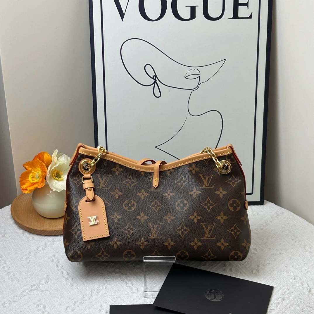 99新 LouisVuitton/路易威登 carryall bb老花 芯片款/JWX5619