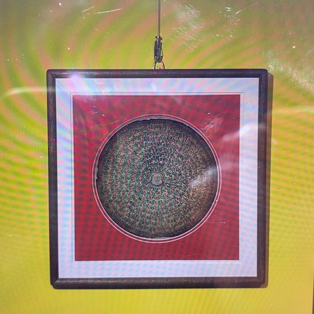 吊坠老卡大卡纯手绘六字唐卡直径22带框