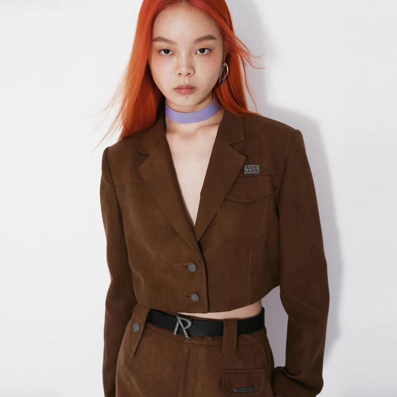 REVAN芮范设计师款干练西装短外套RM70105269