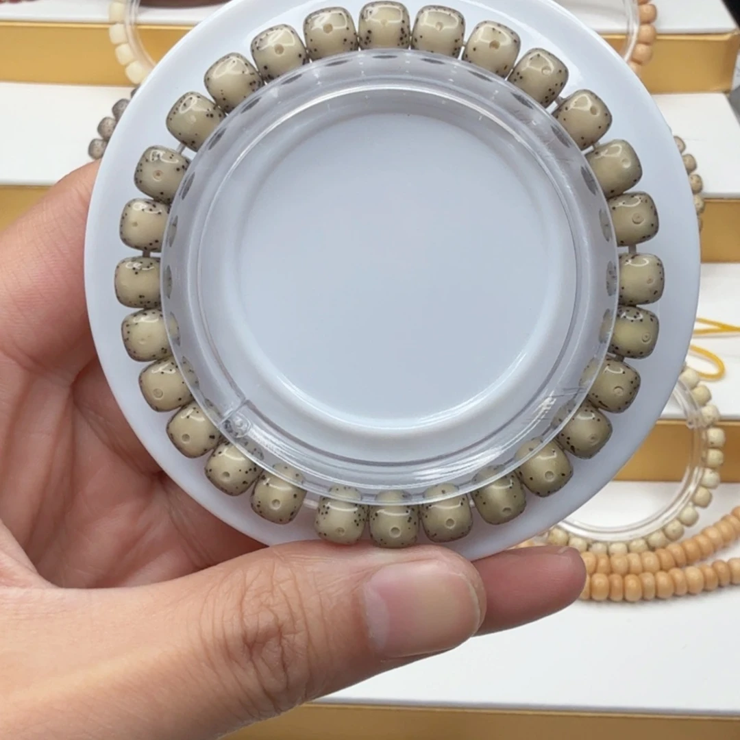 手串星月菩提绿冰糖玉化针尖星超大眼睛留白单圈