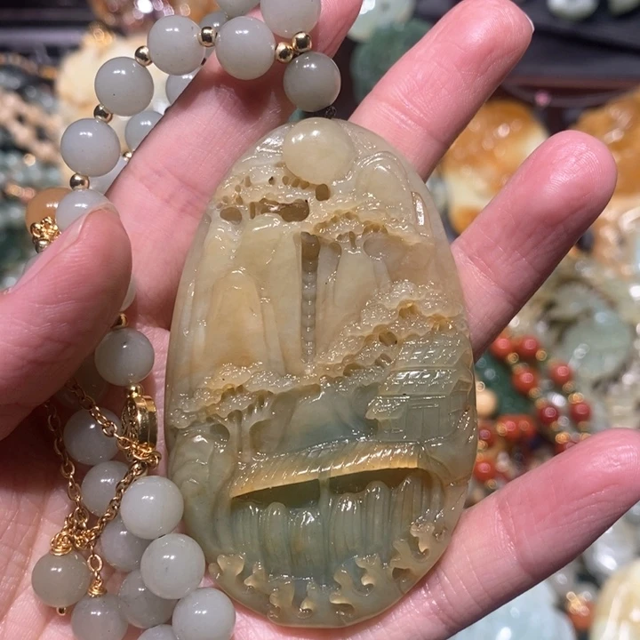 岫玉毛衣链未镶嵌