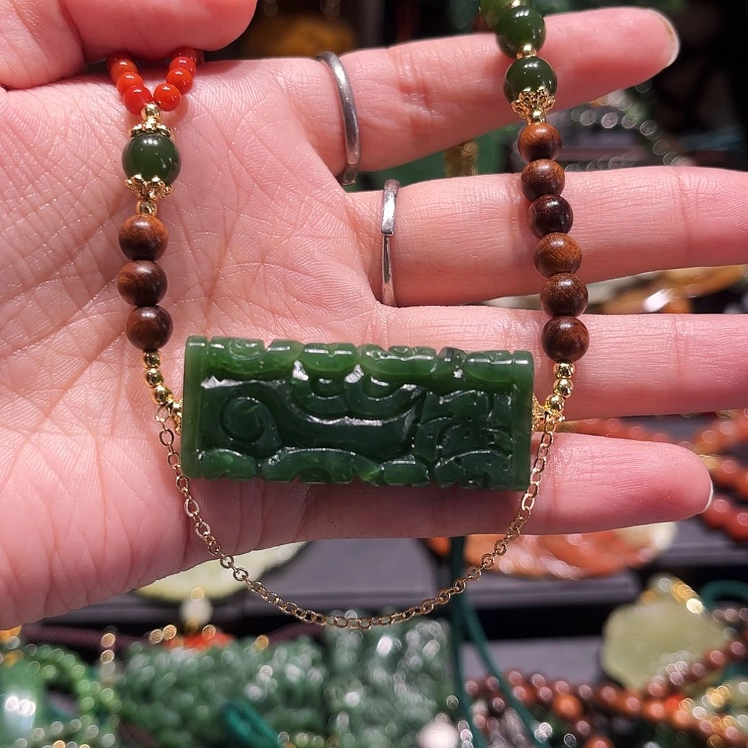 未镶嵌岫玉毛衣链