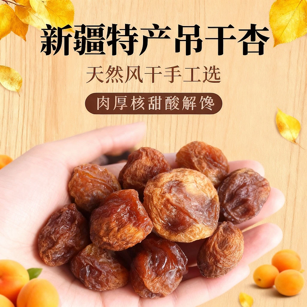 新货新疆天山吊杏干杏肉干一杏两用天然风干手工肉厚解馋