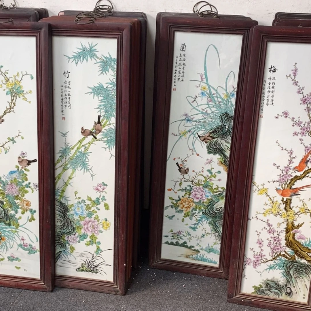 瓷片人**途景德镇瓷板画柴窑烧制