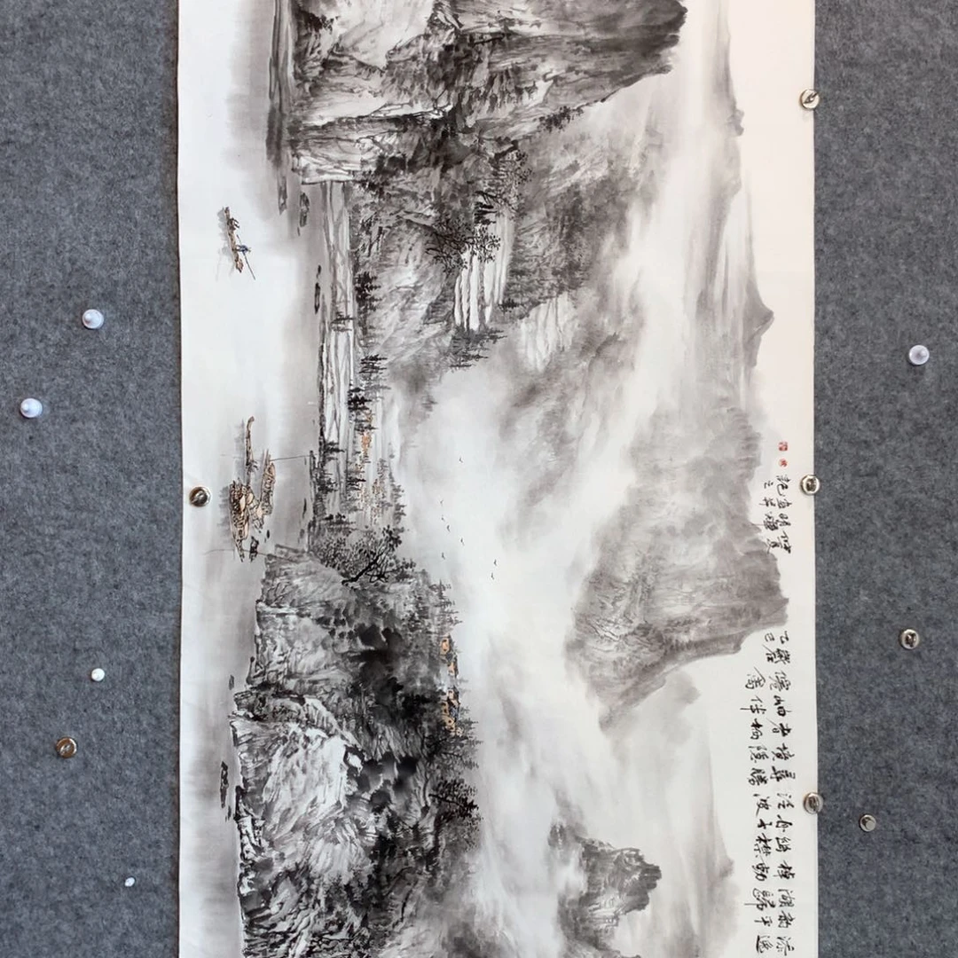大***边国画山水作品写意