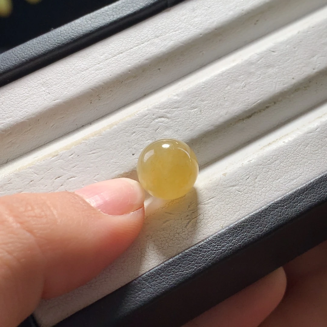 翡翠未镶嵌手链卡11.5亮橘黄