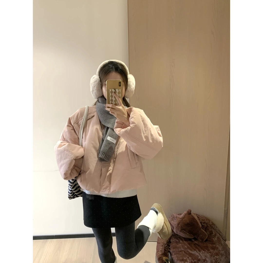 秋冬暖暖南瓜短款棉服外套上衣22850#