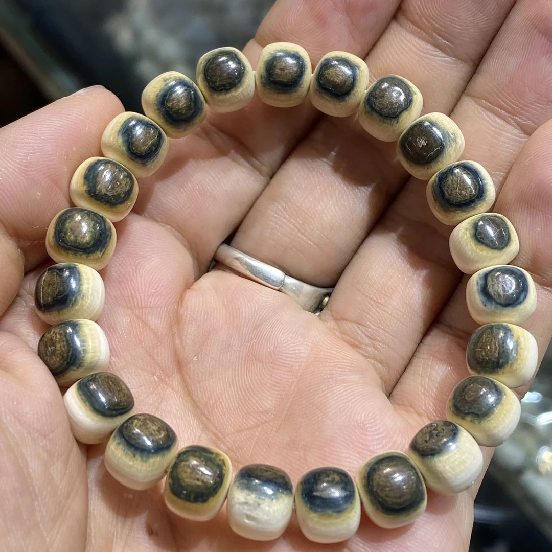 【佳哥严选】J93788-猛犸蓝眼睛单圈手串-9mm