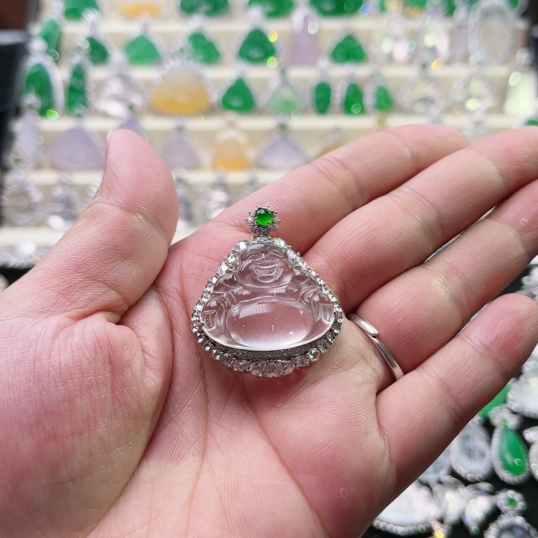 石英质玉银S925镶嵌颈饰Y****）佛公