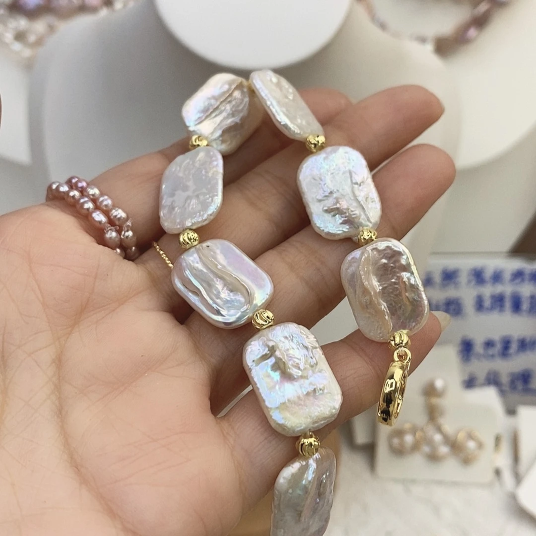 颈饰钛钢淡水珍珠