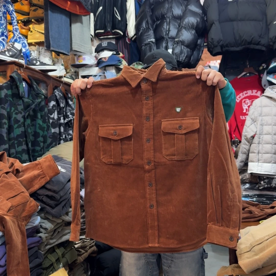 HumanM灯芯绒衬衫，缺洗水标