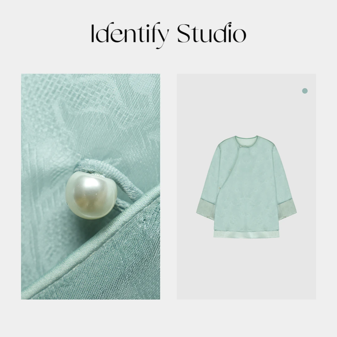 香香【天水碧】新中式衬衣气质时尚上衣