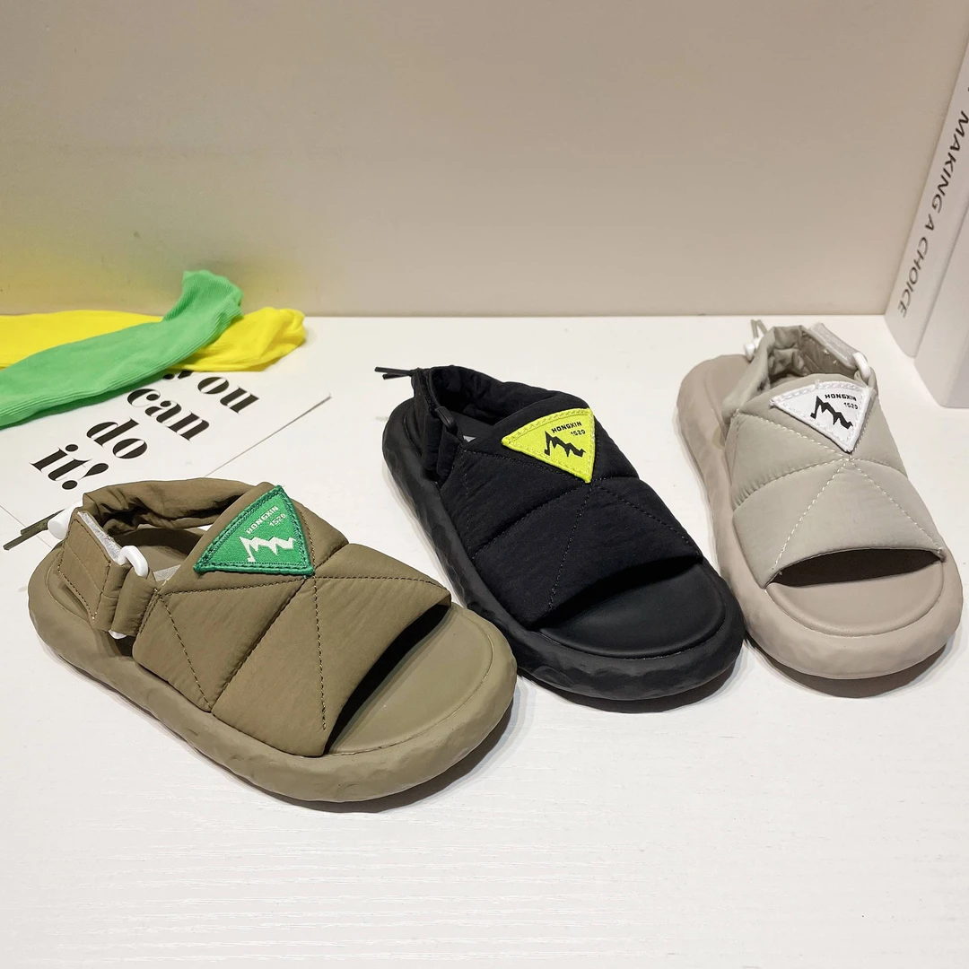 左左家童鞋NEWSTAR夏季新款韩版男女童魔术贴松紧带防滑露趾凉鞋