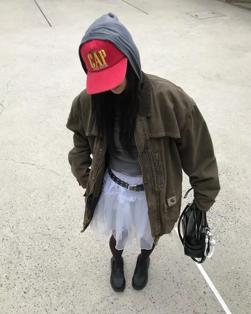 韩货-【山野】早秋’美式复古街头设计感夹克外套/7277