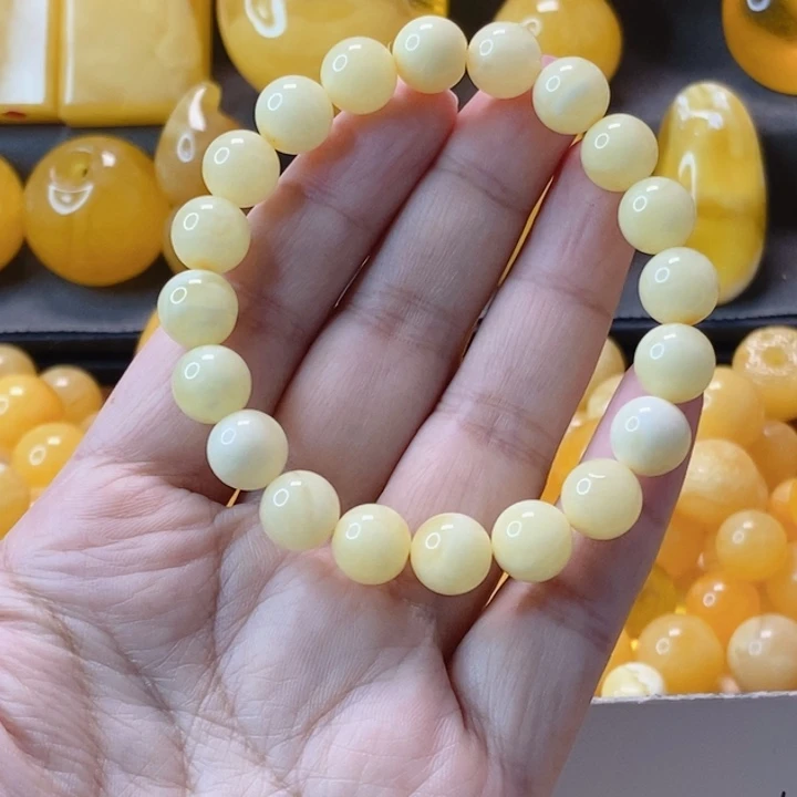 琥珀未镶嵌颈饰天然蜜蜡