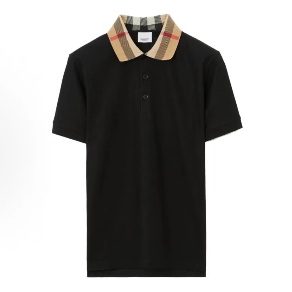 未使用 BURBERRY/博柏利 格纹领口经典Polo短袖T恤