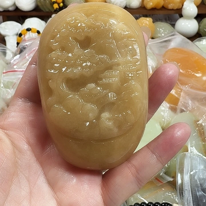 用***3砖雕石头手把件不退不换