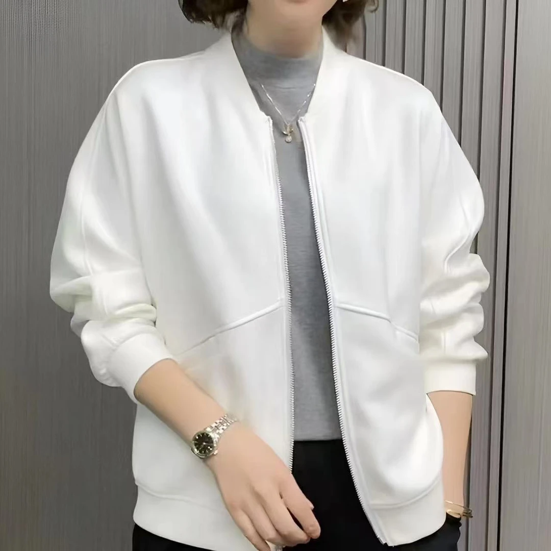 B925#时尚休闲棒球领上衣外套（L~4XL.90~150斤）